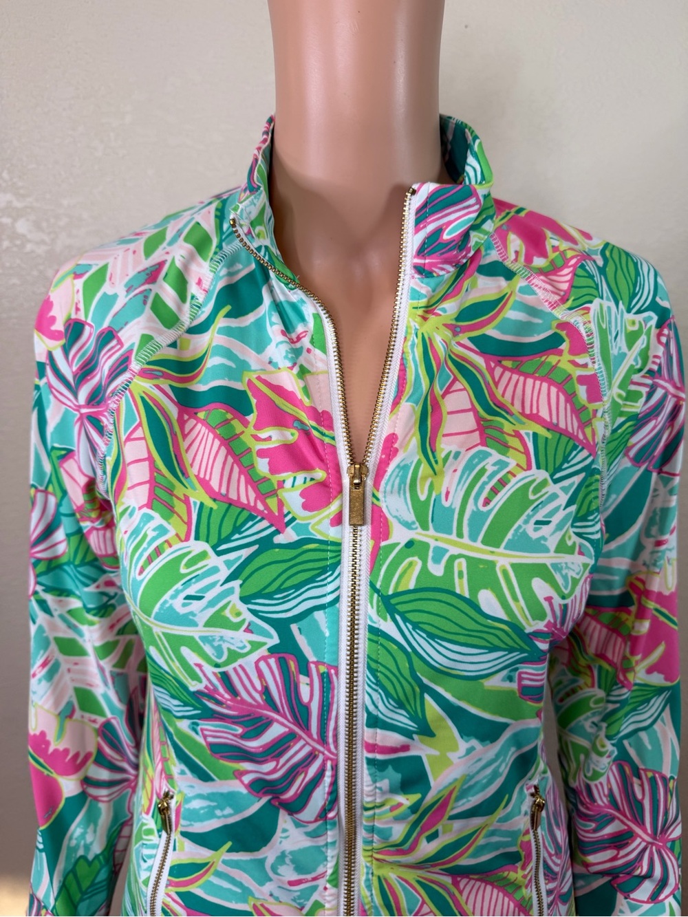 Sigrid Olsen Women’s S Full Zip Tropical Floral Golf Tennis Jacket Pockets - Picture 5 of 16
